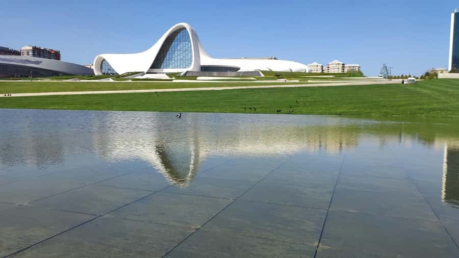 Baku: Night Panoramic Group Tour with Flame Towers 1 - Old City landmarks: Fountain Square and the Maiden Tower area